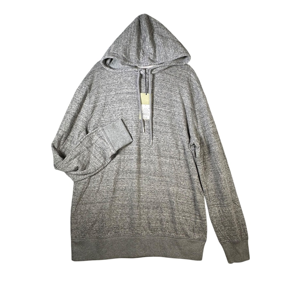 Goodfellow & Co Mens Light Gray Heathered Pullover Hoodie Sweatshirt Size L